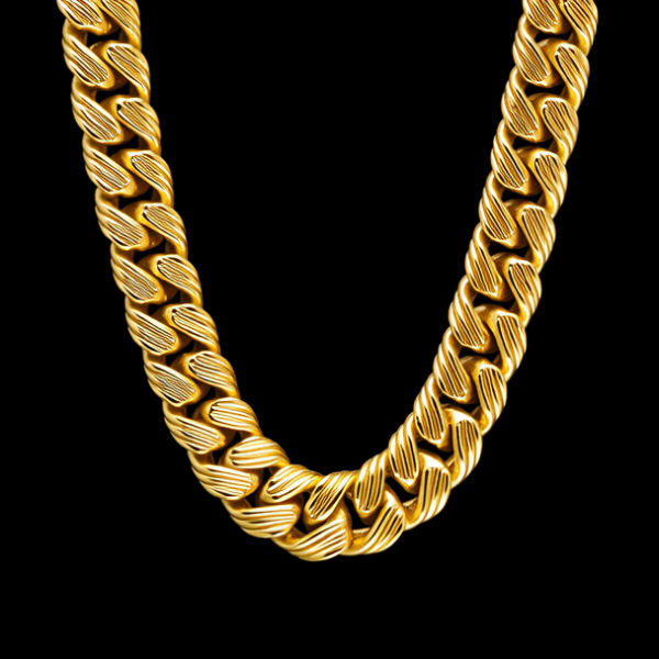 黄金粗项链图片
