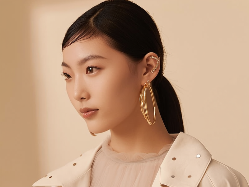 金耳环图片女款