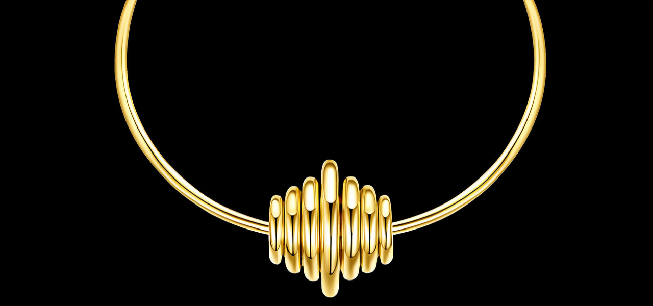 金项链实拍图片