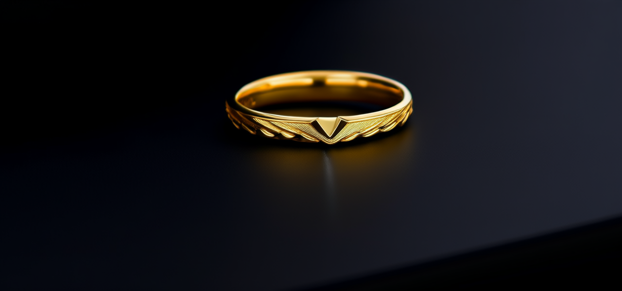 9克黄金戒指图片