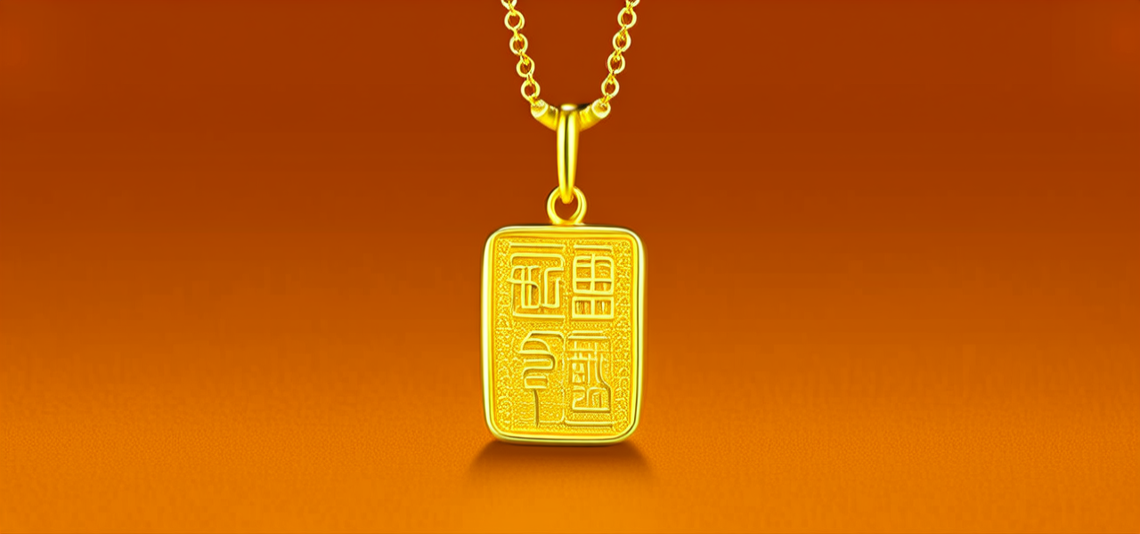 黄金吊坠钢印图片 黄金吊坠钢印图片