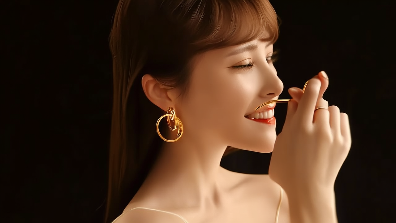 金子耳环样式图片