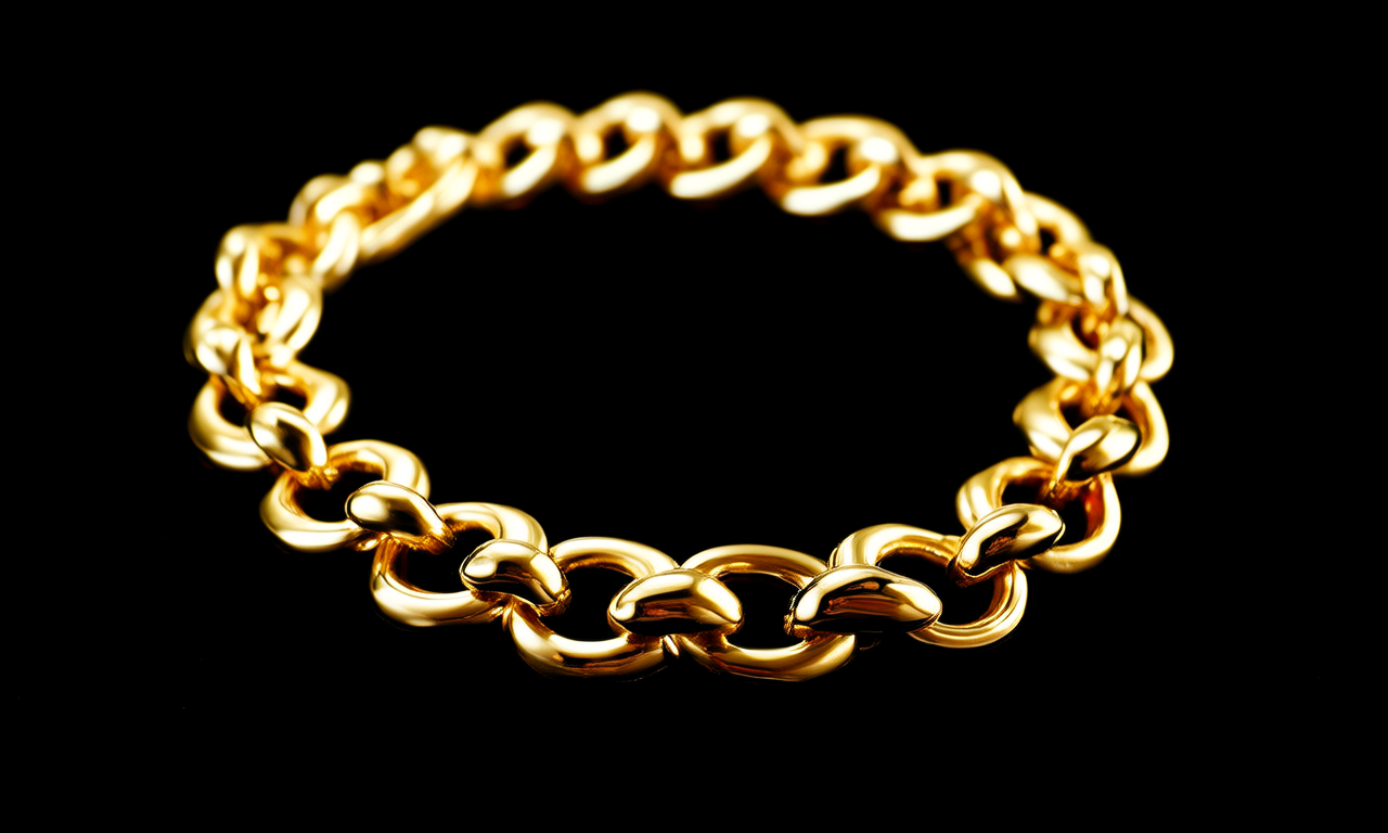很粗的金项链图片