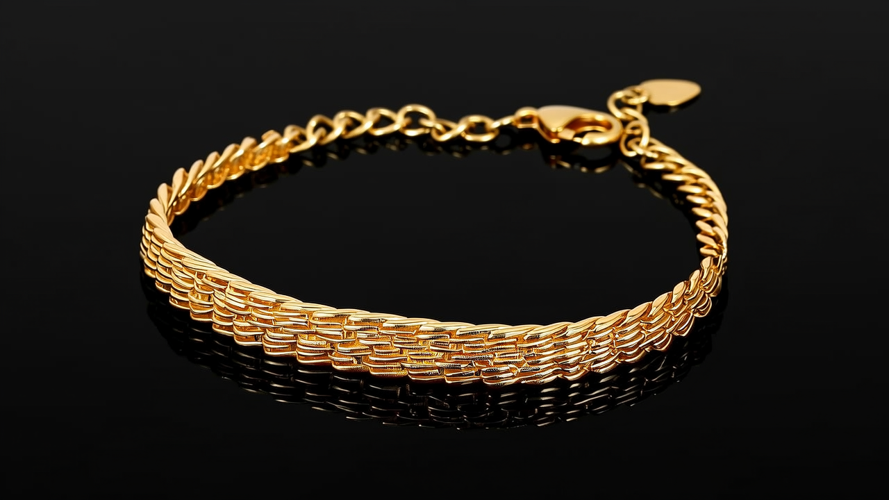 100克金手链图片