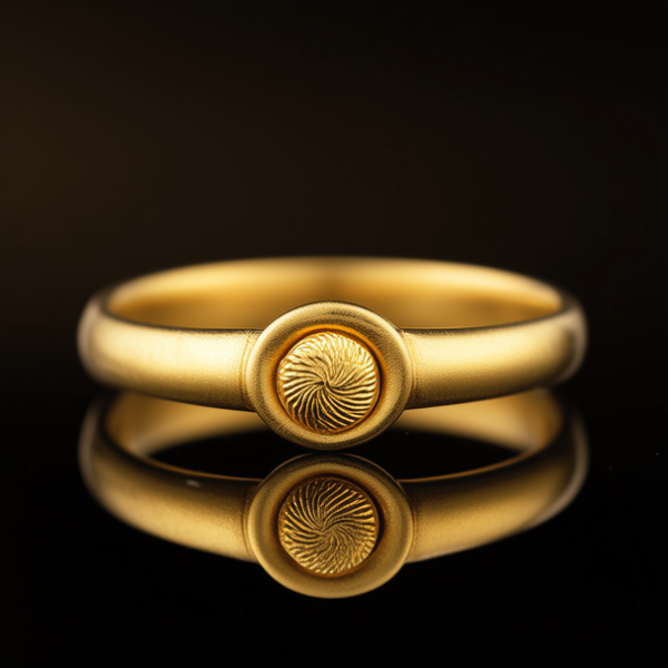 个性的黄金戒指图片