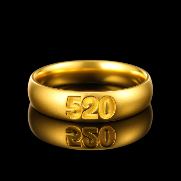 520戒指图片黄金