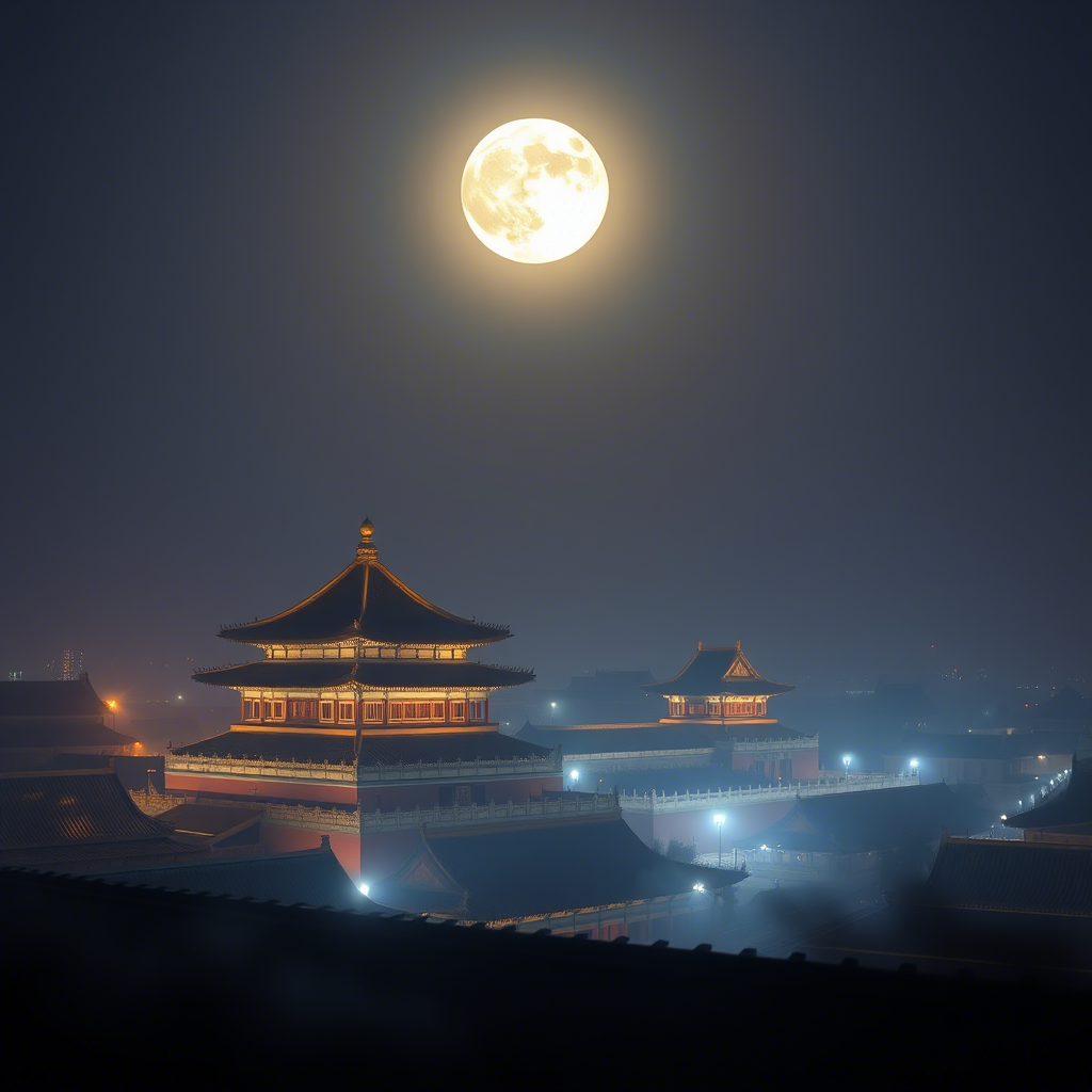 月圆之夜，紫禁之巅。