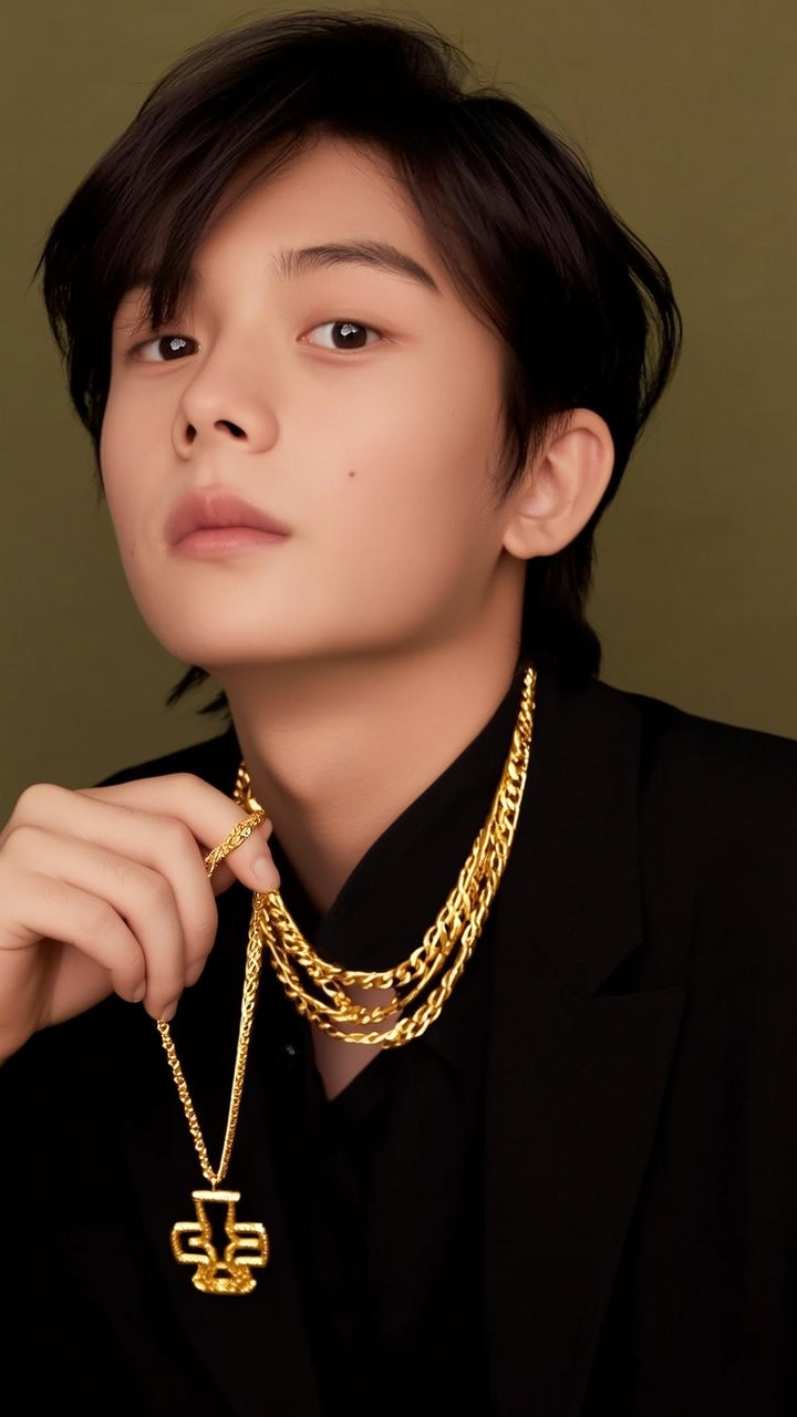 o字黄金项链图片大全