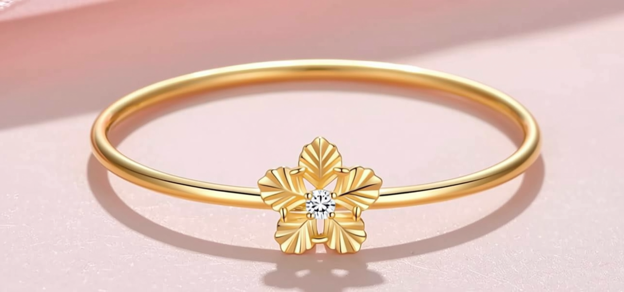 宝宝戴金手镯图片大全