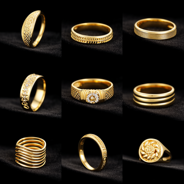 黄金戒指样式图片大全