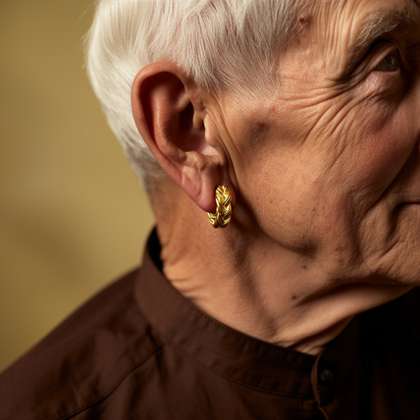 老年黄金耳环图片大全
